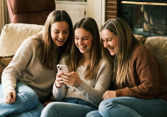 Funny Santa video for friends - humorous holiday group message