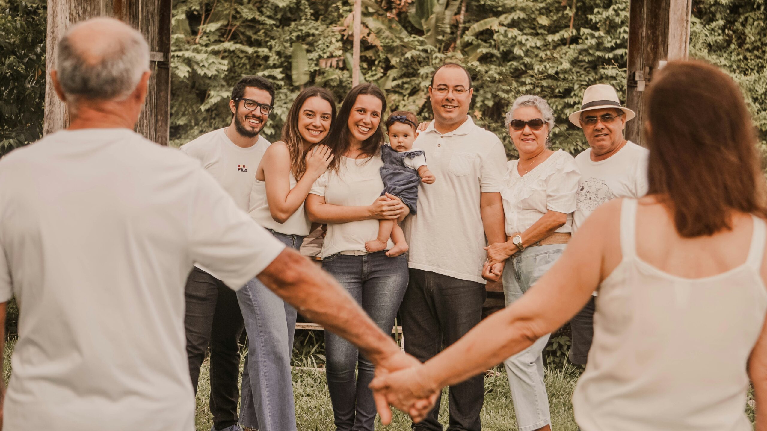 Happy family sharing e-cards